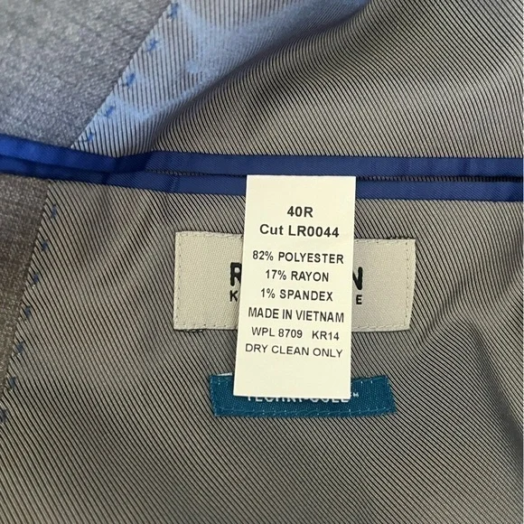 Kenneth Cole Reaction Men's Techni-Cole Suit Separate Modern Fit Suit Jacket 40R